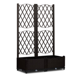 2-in-1 Plastic Planting Trellis with Planter Box