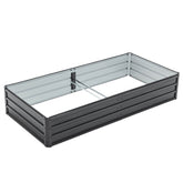 Rectangular Galvanized Garden Bed for Vegetables and Herbs