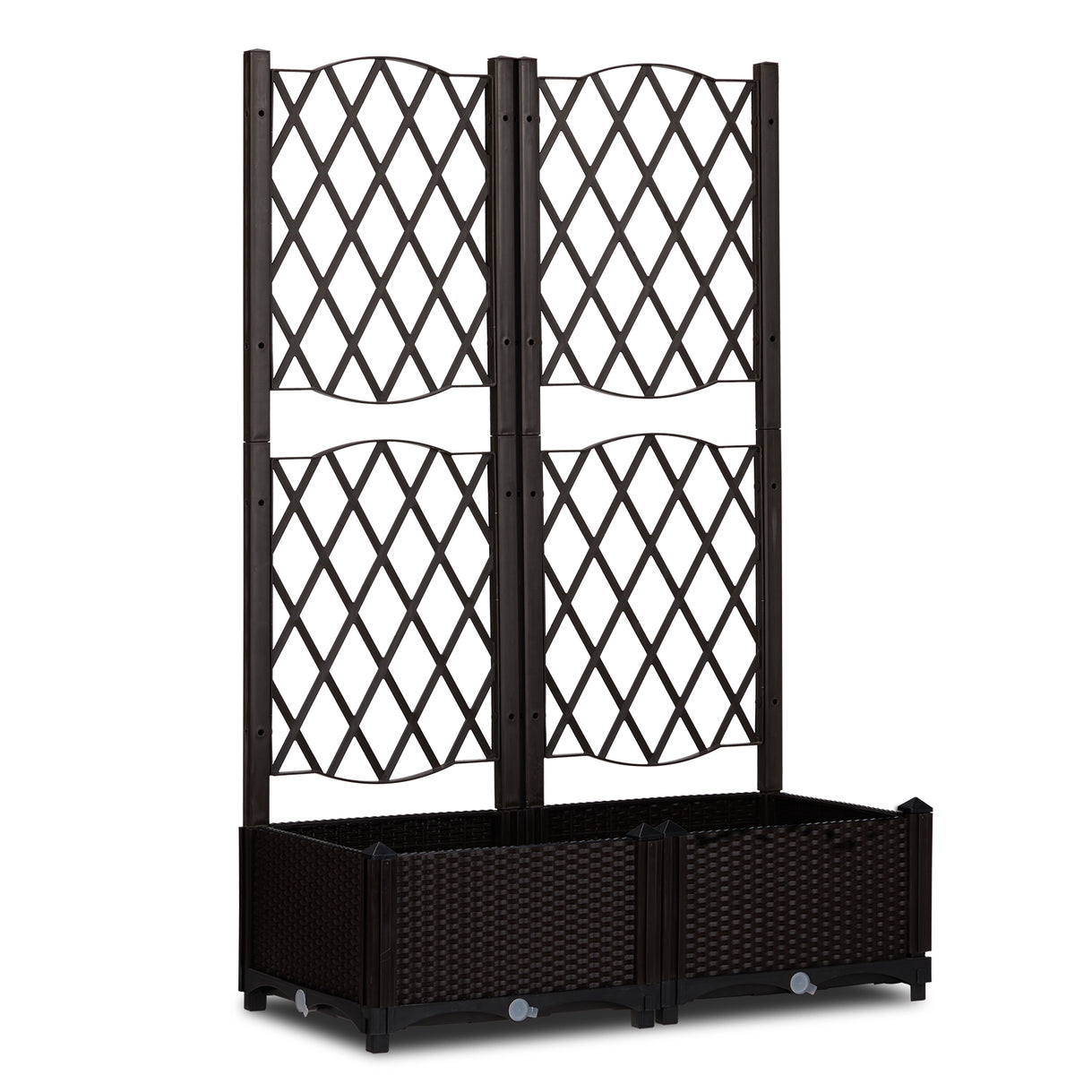 2-in-1 Plastic Planting Trellis with Planter Box
