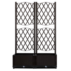 2-in-1 Plastic Planting Trellis with Planter Box